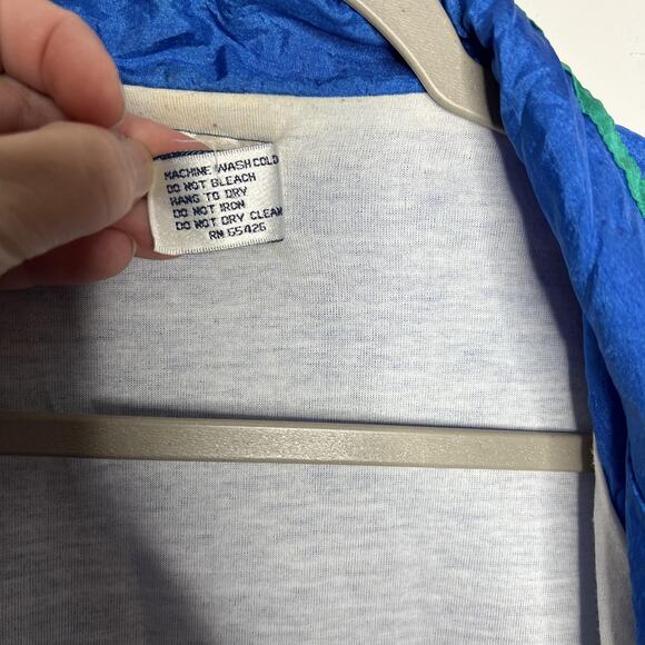 Vintage‎ Robert Scott Ltd Jacket Mens XL Blue Green Colorblock Windbreaker 90s - Picture 6 of 9